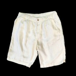 Tommy Bahama White Linen/Tencel Blend Men's Shorts L