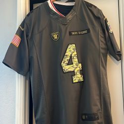 Salute To service Derek Carr #4 Jersey