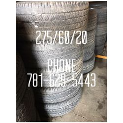 Used Tire For Sale 275/60/20 $250 All Four free mounting and Balancing