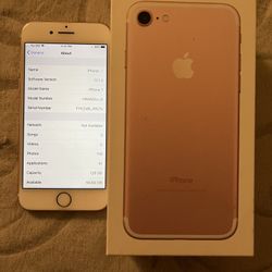 Rose Gold  iPhone 7 Unlocked 128gb 