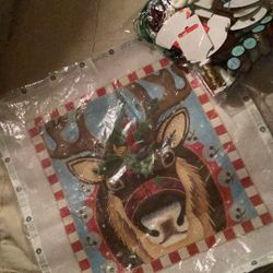 Large Needlepoint “ Rain deer Portrait “ Kit (40 Threads)