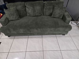 Green Corduroy Couch