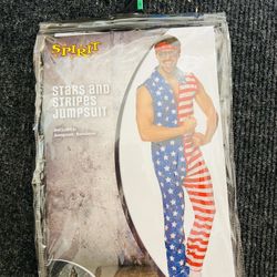 Stars And Strips Jumpsuit Costume Halloween