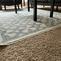 Blue And White Area Rug