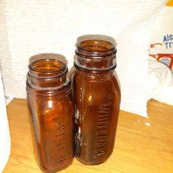 2 Vintage  Anicin / Whitehall Glass Btls