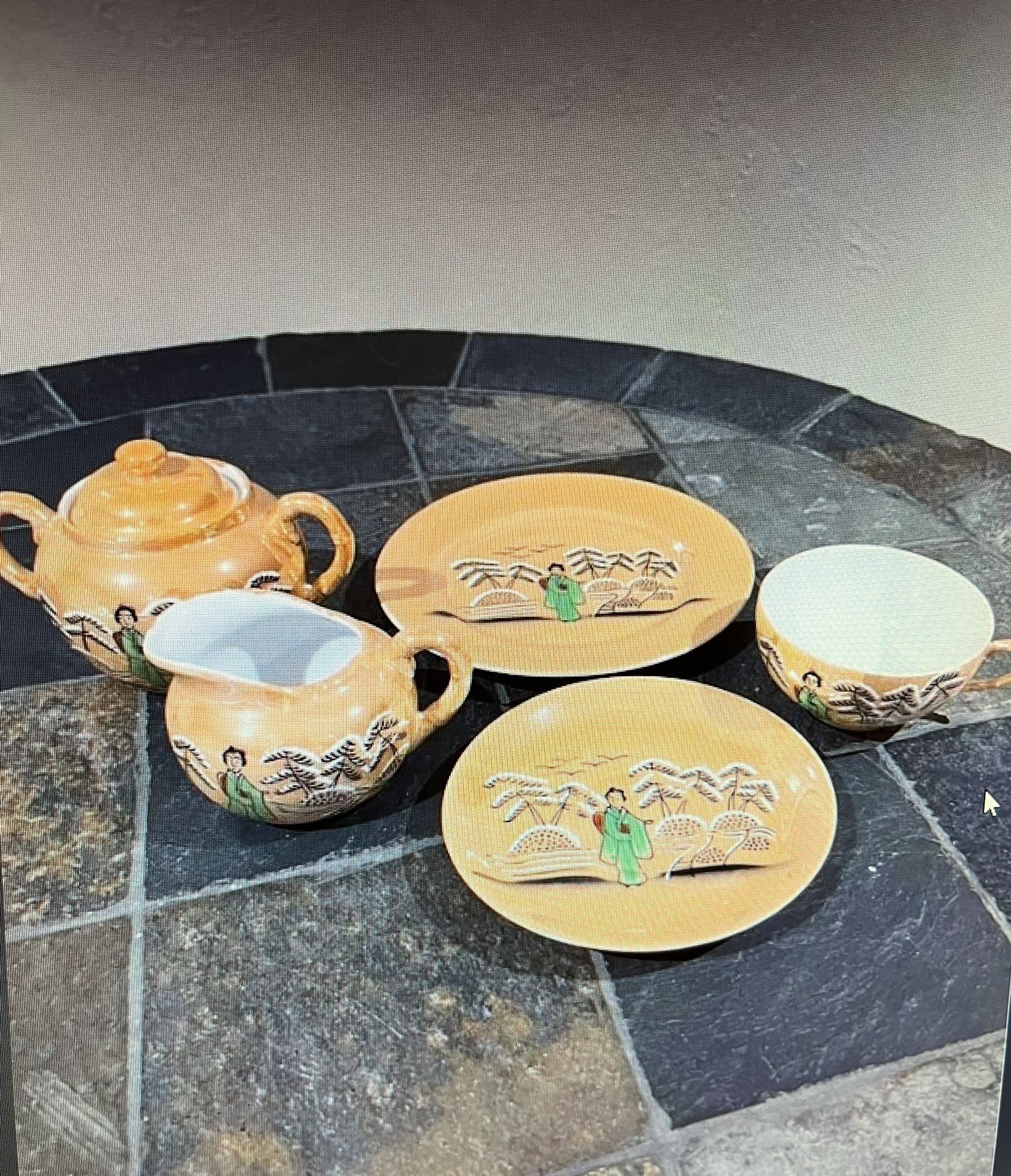 Vintage Japanese Hand Painted Tea Set