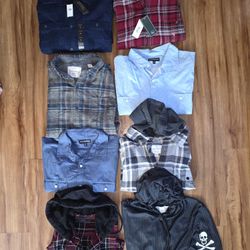 Man's XL Clothing: Long Sleeves Shirt, Denim pants, Sweaters, &T-shirts