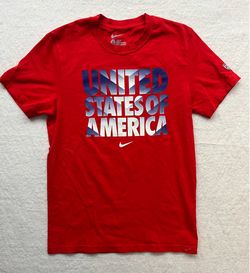 Nike Team USA Soccer T Shirt Mens LargeRed Slim Fit United States Of America