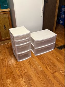 Plastic Storage Drawers - 2 Drawers And 4 Drawers