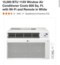 LG 15000 BTU Air conditioner With Remote (used(。◕‿‿◕。)