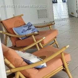 Antique bamboo chairs