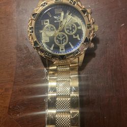 Blue Gold Plated Watch