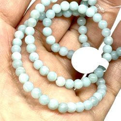 Lot Of 4mm Aquamarine Beads 