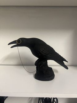 Halloween Black Crow Decorative Figurine