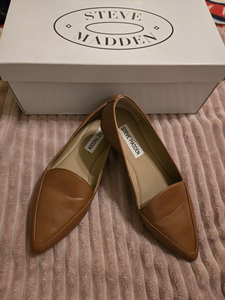 Steve Madden Cognac Pointed Flats