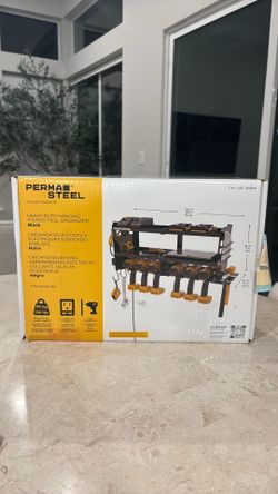 Permasteel 24.6″ 6-Bay Heavy Duty Wall Mounted Power Tool Organizer