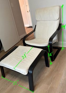 Lounge chair and matching  foot stool
