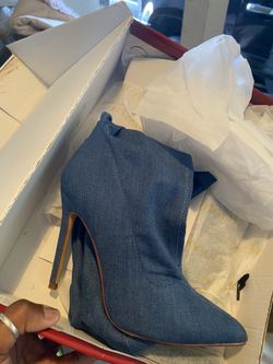 Denim Thigh High Boots Size 6.5