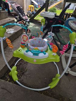 Fisher-Price Fitness Fun Folding Jumperoo activity center.