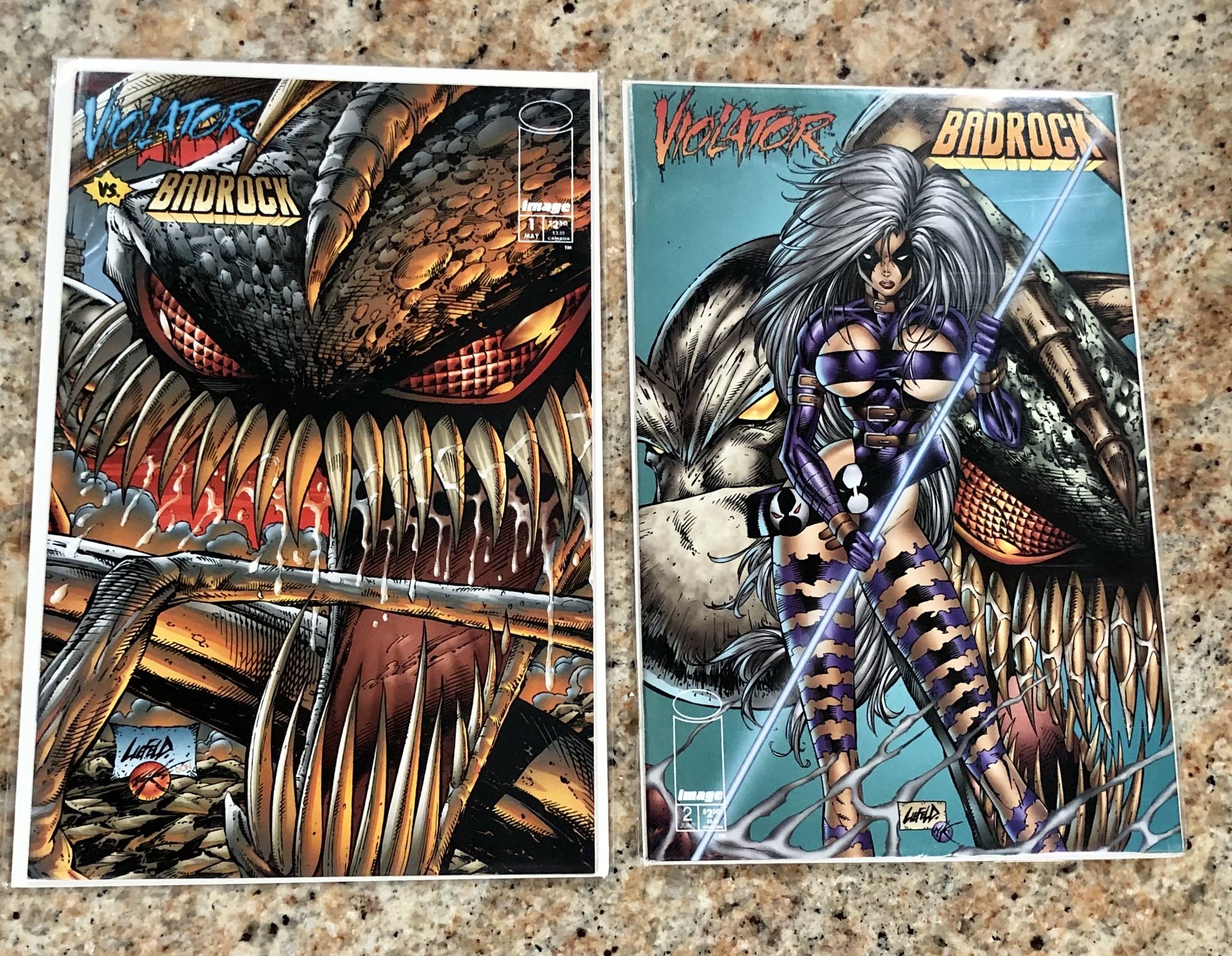 Violator Vs. Badrock #1 And 2 Violator Cover (Image Comics May/ June1995)