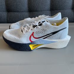 Nike ZoomX Vaporfly Next% 3 Platinum Gray White Red Yellow Racing Mens New