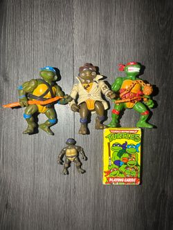 Teenage Mutant Ninja Turtles STORAGE SHELL RAPHAEL 1991 Action Figure Vtg Bundle