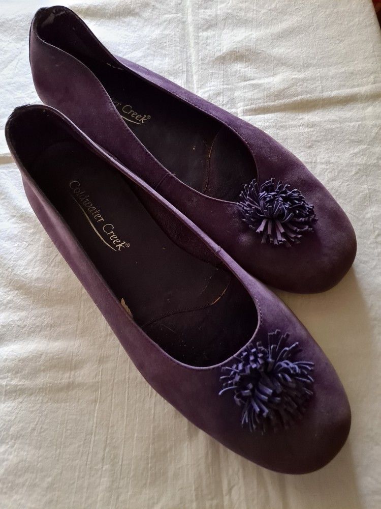 Purple MicroSuede Flats