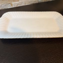 Paragon China Her Majesty The Queen White With Good Trim Platter 12 X 6 Inch 