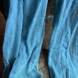2 Aqua Blue  Cheesecloth Table Runners/ Never Used