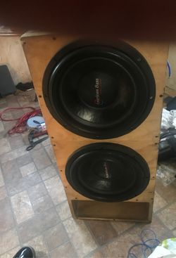 Xfl 12s xfl 10s in a custom turned box 32hz 3000 watts a piece each sub