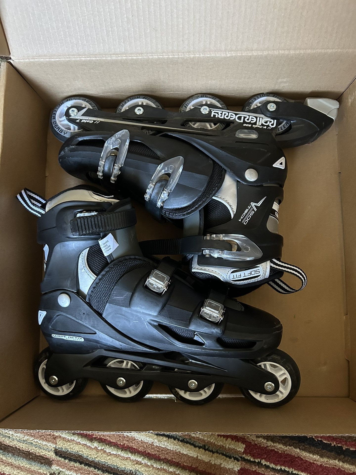Roller Derby Inline Skates Adult Size 6-9 Black