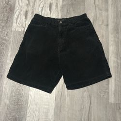 Black corduroy jorts size 34