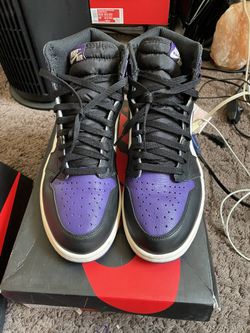 Air Jordan 1 High Court Purple 1.0 Great Condition Size 11.5