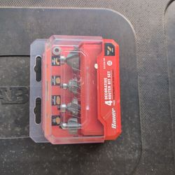Bauer: 4 Decorative Router Bit Set 1/4 Shank