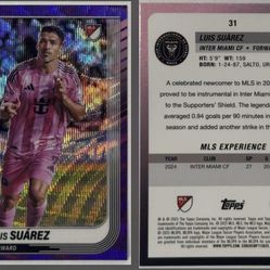Luis Suarez: 2025 Topps Chrome MLS - Purple Refractor #/75