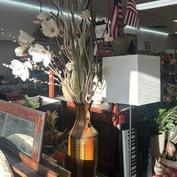 Decorative Vase With Fake Flowers & Branches 