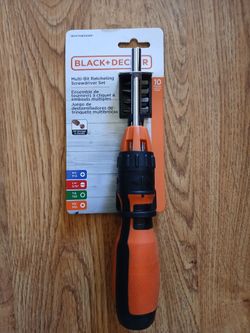 Black+Decker 10-Piece Multi-Bit Ratcheting Screwdriver Set
