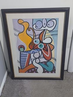 Pablo Picasso's Still Life with a Pedestal Table Painting Reprint 