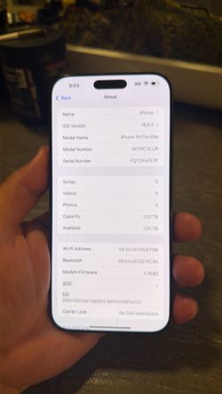 iPhone 16 pro max 1TB!! 900