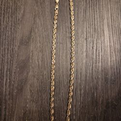 14k Rope Chain 22"