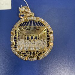 Last Supper 10k Pendant With Cz