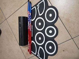 Roll-Up Electronic Drum Pad with Drumsticks