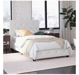 Platform Bed, Twin, White