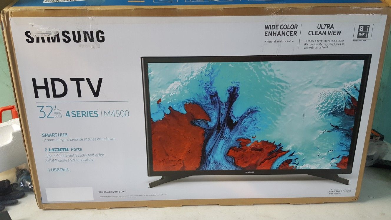 TV SAMSUNG 4 SERIES M4500 32" inches ,,,is brand new just open bos for
