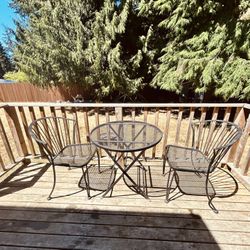 Iron Table + Chairs