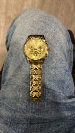 Poedagar Luxury Mens Chronograph Stainless Steel Waterproof Quartz Watch OBO