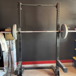 Squat Rack With Bar + 4 Weights