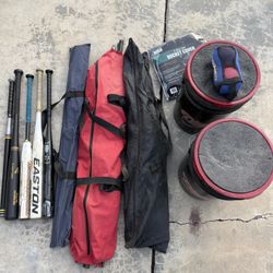 Fastpitch Softball bats, Gloves, nets, Balls, Tee
