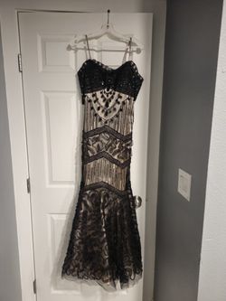 Beaded Black And Gold