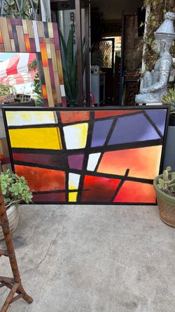 Beautiful colors oil on canvas abstract